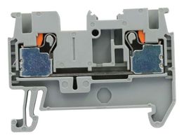 MP012095 - DIN Rail Mount Terminal Block, 4 Ways, 26 AWG, 12 AWG, 2.5 mm², Push In, 24 A - MULTICOMP PRO