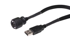MP012105 - Magnetic Connector Cable Assembly, Braided, Magnetic 2 Position Plug, USB A Plug, 5 A, 2 m, 6.6 ft - MULTICOMP PRO