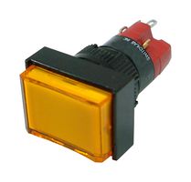MP-D16LMT1-1CY - Industrial Pushbutton Switch, Incandescent 28V, MP Pushbutton Switches Rectangular, 16 mm - MULTICOMP PRO