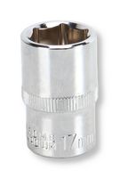 MP12-CRV17 - Socket, Hex, 17mm, 1/2" Drive Size, Chrome Vanadium, DIN3120 - MULTICOMP PRO