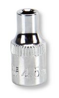 MP14-CRV045 - Socket, Hex, 4.5mm, 1/4" Drive Size, Chrome Vanadium, DIN3120 - MULTICOMP PRO