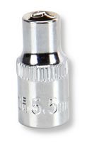 MP14-CRV055 - Socket, Hex, 5.5mm, 1/4" Drive Size, Chrome Vanadium, DIN3120 - MULTICOMP PRO