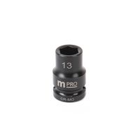 MP12-CRMO13 - Socket, Hex, 13 mm x 38 mm, 1/2" Drive Size, Chromium Molybdenum Steel, DIN3121, Auto Repair - MULTICOMP PRO