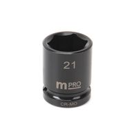 MP12-CRMO21 - Socket, Hex, 21 mm x 38 mm, 1/2" Drive Size, Chromium Molybdenum Steel, DIN3121, Auto Repair - MULTICOMP PRO