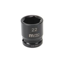 MP12-CRMO22 - Socket, Hex, 22 mm x 38 mm, 1/2" Drive Size, Chromium Molybdenum Steel, DIN3121, Auto Repair - MULTICOMP PRO