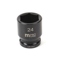 MP12-CRMO24 - Socket, Hex, 24 mm x 38 mm, 1/2" Drive Size, Chromium Molybdenum Steel, DIN3121, Auto Repair - MULTICOMP PRO