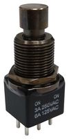 MP-PB10-BAA2QE-4 - Pushbutton Switch, 11.9 mm, DPDT, On-On, Round Plunger, Black - MULTICOMP PRO