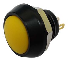 MP-PB7-01PB4EBRYM - Vandal Resistant Switch, 3.5 N, 0.472 ", SPST-NO-DM, Off-(On), Round Domed, Yellow - MULTICOMP PRO