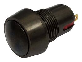 MP-PB7-04B4WAR - Vandal Resistant Switch, 0.476 ", SPST-NO-DM, Latching, Round Domed, Black - MULTICOMP PRO