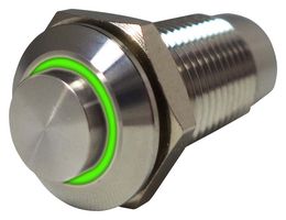 MP-PB7-07LB42CRRG12V - Vandal Resistant Switch, 12V LED, 0.492 ", SPST-NO-DM, Off-On, Round Raised, Natural - MULTICOMP PRO