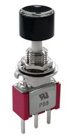 MP-PB8-AA22A2QE-3 - Pushbutton Switch, SPDT, On-On, Round Plunger, Black - MULTICOMP PRO