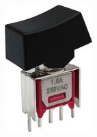 MP-R3-2B-B-5-13 - Rocker Switch, Subminiature, On-On, SPDT, Non Illuminated, Through Hole, Black - MULTICOMP PRO