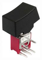 MP-R3-2B-C-5-13 - Rocker Switch, Subminiature, On-On, SPDT, Non Illuminated, Through Hole, Black - MULTICOMP PRO