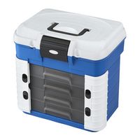 MP012225 - Tool Case, w/Drawer, 420mm W x 303mm D x 400mm H, Polypropylene, Top Seat, 4 Bottom Boxes - MULTICOMP PRO