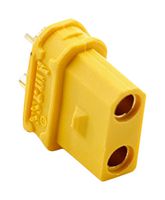 MP011751 - Rectangular Power Connector, 2 Contacts, XT30UW, Cable Mount, Solder Cup, Receptacle - MULTICOMP PRO
