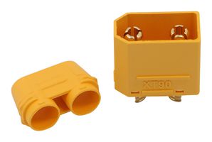 MP011797 - Rectangular Power Connector, 2 Contacts, XT90H, Cable Mount, Solder Cup, 11 mm, Plug - MULTICOMP PRO