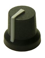 MP-CL170844FR - Knob, Gray, D Shaft, 16.2 mm, PP (Polypropylene), Round with Indicator Line, 6 mm, MP Knobs Series - MULTICOMP PRO