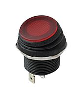 MP-110R2N-GBRQ - Rocker Switch, IP68, On-Off, SPST-NO, Illuminated, Panel Mount, Red, MP Rocker Switches SPST - MULTICOMP PRO