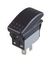 MP-134CNN-NAB9 - Rocker Switch, IP67, On-Off-On, SPDT, Non Illuminated, Panel Mount, Black, MP Rocker Switches SPDT - MULTICOMP PRO