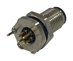MP012456 - Sensor Connector, Shielded, M5, Male, 4 Positions, PCB Pin, Straight Panel Mount - MULTICOMP PRO