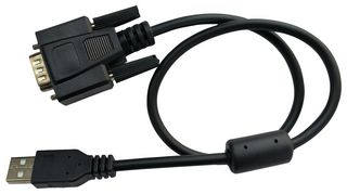 MP012460 - Smart Cable Assembly, USB 2.0 to DB9P Male, Black, 0.5m, On-chip Transceiver, 5V to 3.3V - MULTICOMP PRO
