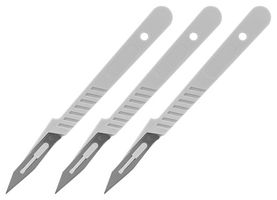 MP012485 - Disposable Scalpel Set, w/Safety Cap, Nylon Handle, 3 Piece - MULTICOMP PRO