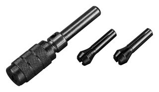 MP012522 - Pin Chuck Set, 3 Collets, 6.4mm Shaft Dia, 0 to 2.5mm Capacity, Steel - MULTICOMP PRO