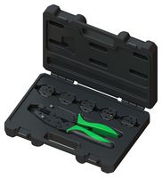 MP009830 - Ratchet Crimp Tool Kit, 5 Dies and Tool Box, 220mm L, Carbon Steel, Black - MULTICOMP PRO