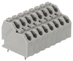 MP012683 - Wire-To-Board Terminal Block, 5 mm, 16 Ways, 22 AWG, 14 AWG, 2.5 mm², Push In - MULTICOMP PRO