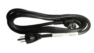 GW-151839 - Mains Power Cord, NEMA 5-15P to 90° IEC 60320-1 C15, 2 m, 13 A, 125 V, Black - MULTICOMP PRO