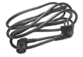 GW-151849 - Mains Power Cord, 10/16A, 90° CEE 7/7 Plug to 90° IEC 60320-1 C15, 3 m, 250 V, Black - MULTICOMP PRO