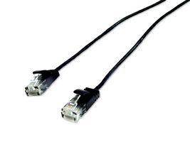 MP013140 - Ethernet Cable, Cat6, RJ45 Plug to RJ45 Plug, UTP (Unshielded Twisted Pair), Black, 1 m, 3.28 ft - MULTICOMP PRO