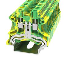 MP012874 - DIN Rail Mount Terminal Block, 2 Ways, 28 AWG, 12 AWG, 4 mm², Screw - MULTICOMP PRO