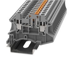 MP012877 - DIN Rail Mount Terminal Block, 2 Ways, 22 AWG, 10 AWG, 6 mm², Screw, 20 A - MULTICOMP PRO
