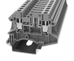 MP012878 - DIN Rail Mount Terminal Block, 2 Ways, 22 AWG, 10 AWG, 6 mm², Screw, 20 A - MULTICOMP PRO