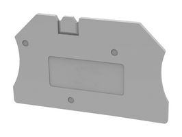 MP012906 - Accessory, Grey, 1.5mm Width DIN Rail Terminal Blocks, End Cover, MP DC STEEL SCREW Series - MULTICOMP PRO