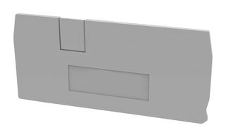 MP012912 - Accessory, Grey, 2.2mm Width DIN Rail Terminal Blocks, End Cover, MP DS PUSH-IN Series - MULTICOMP PRO