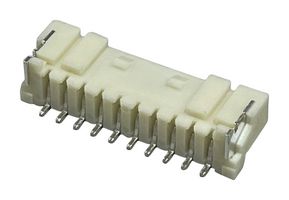MP013286 - Pin Header, Wire-to-Board, 2 mm, 1 Rows, 10 Contacts, Surface Mount Right Angle, MP W2B LOCK 2MM - MULTICOMP PRO