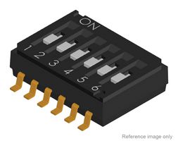MP-DHA-06TQ - DIP / SIP Switch, 6 Circuits, Slide, Surface Mount, SPST-NO, 24 V, 25 mA - MULTICOMP PRO