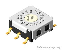 MP-R7M3-16RA-V-T/R - Rotary Coded Switch, Cross Head, MP Rotary Switches, Surface Mount, 16 Position, 24 VDC - MULTICOMP PRO