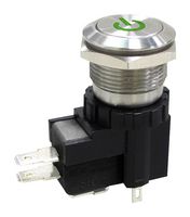 MPW19-A0F0L624-A1ZB - Vandal Resistant Switch, 24 V LED, MP Vandal Resistant Switches Momentary, 19 mm, SPDT, Momentary - MULTICOMP PRO