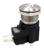 MPW19-A0F1L112-A3ZA - Vandal Resistant Switch, 12 V LED, MP Vandal Resistant Switches Latching, 19 mm, SPDT, Latching - MULTICOMP PRO
