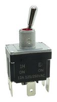 MP1HAD3T1B1M2N1S-5 - Toggle Switch, Sealed, On-Off-On, DPDT, Non Illuminated, MP Toggle Switches DPDT, Panel Mount, 12 A - MULTICOMP PRO