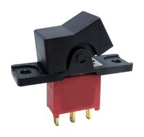 MP3AS4R102M1RES - Rocker Switch, Sealed, (On)-Off-(On), SPDT, Non Illuminated, Panel Mount, Black - MULTICOMP PRO