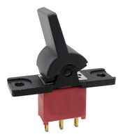 MP3AS4J202VS2RES - Rocker Switch, Sealed, (On)-Off-(On), SPDT, Non Illuminated, Through Hole, Black - MULTICOMP PRO