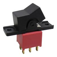 MP3AD3R102M1QES - Rocker Switch, Sealed, On-Off-On, DPDT, Non Illuminated, Panel Mount, Black - MULTICOMP PRO