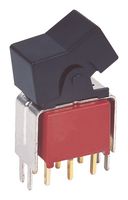MP3AD4J202VS2QES - Rocker Switch, Sealed, (On)-Off-(On), DPDT, Non Illuminated, Through Hole, Black - MULTICOMP PRO