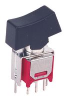 MP4MD1R102VS2RES - Rocker Switch, Subminiature, On-None-On, DPDT, Non Illuminated, Through Hole, Black - MULTICOMP PRO