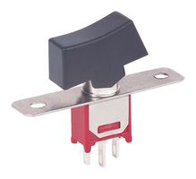 MP4MS1R202M1RES - Rocker Switch, Subminiature, On-None-On, SPDT, Non Illuminated, Panel Mount, Black - MULTICOMP PRO