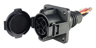 MP013704 - EV Charging Connector, Plug, 5 Contact, 16A, 240VAC, 1 Phase, Crimp, IEC 62196 Type 1 (SAE J1772) - MULTICOMP PRO